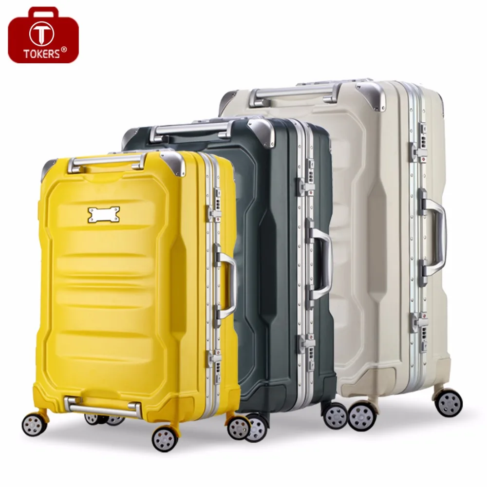 Tokers Easy handling Valise Girls Cheap Cabin Trolley Rolling Luggage Pc+abs 26inch Suitcase-in ...