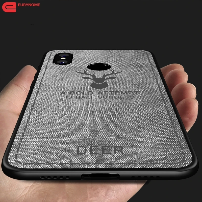 

Case For Xiaomi Mi 8 Mi8 SE Cover 3D Embossed Deer Cloth Canvas Soft TPU Silicone Cover For Xiaomi Mi 8 Explorer Mi 8 SE Case