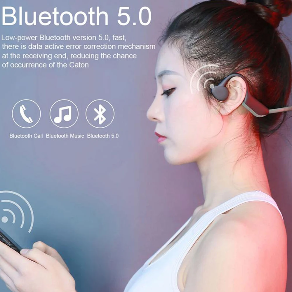 Bluetooth 5,0 S. Wear J20 беспроводные наушники костной проводимости наушники для спорта на открытом воздухе гарнитура с микрофоном гарнитуры громкой связи