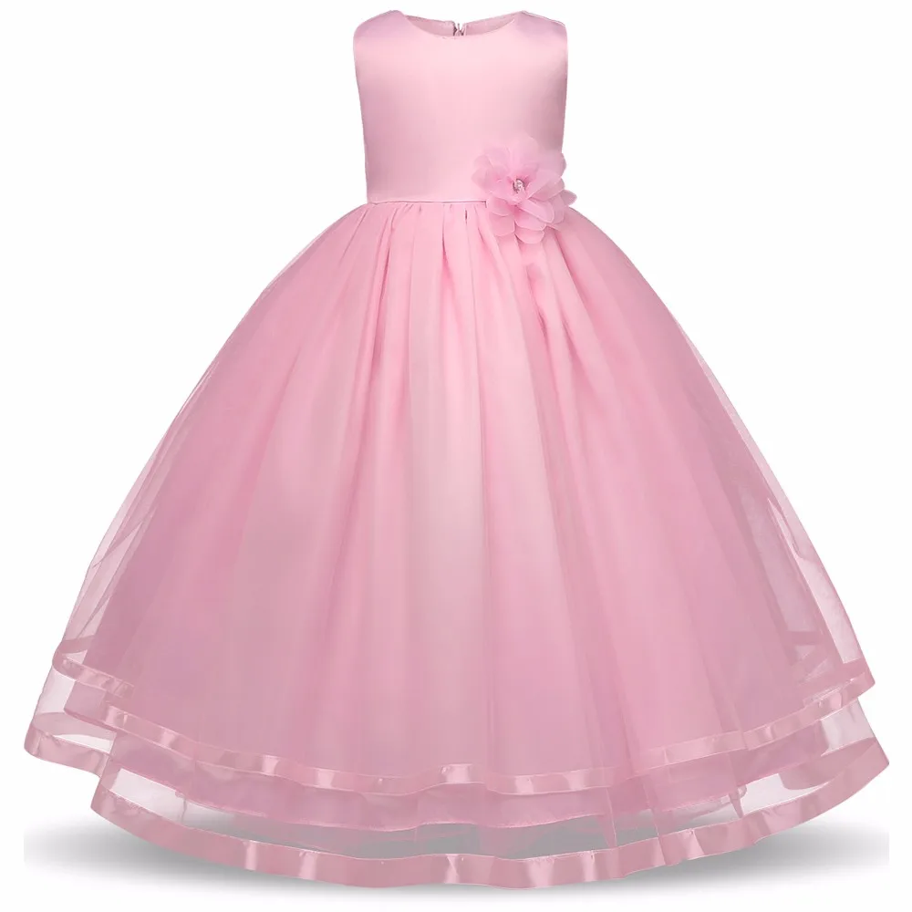 Это YiiYa/Платья с цветочным узором для девочек 8 цветов, пышные платья для девочек без рукавов с круглым вырезом и длиной до пола Vestidos De Noches Para Ninas B815