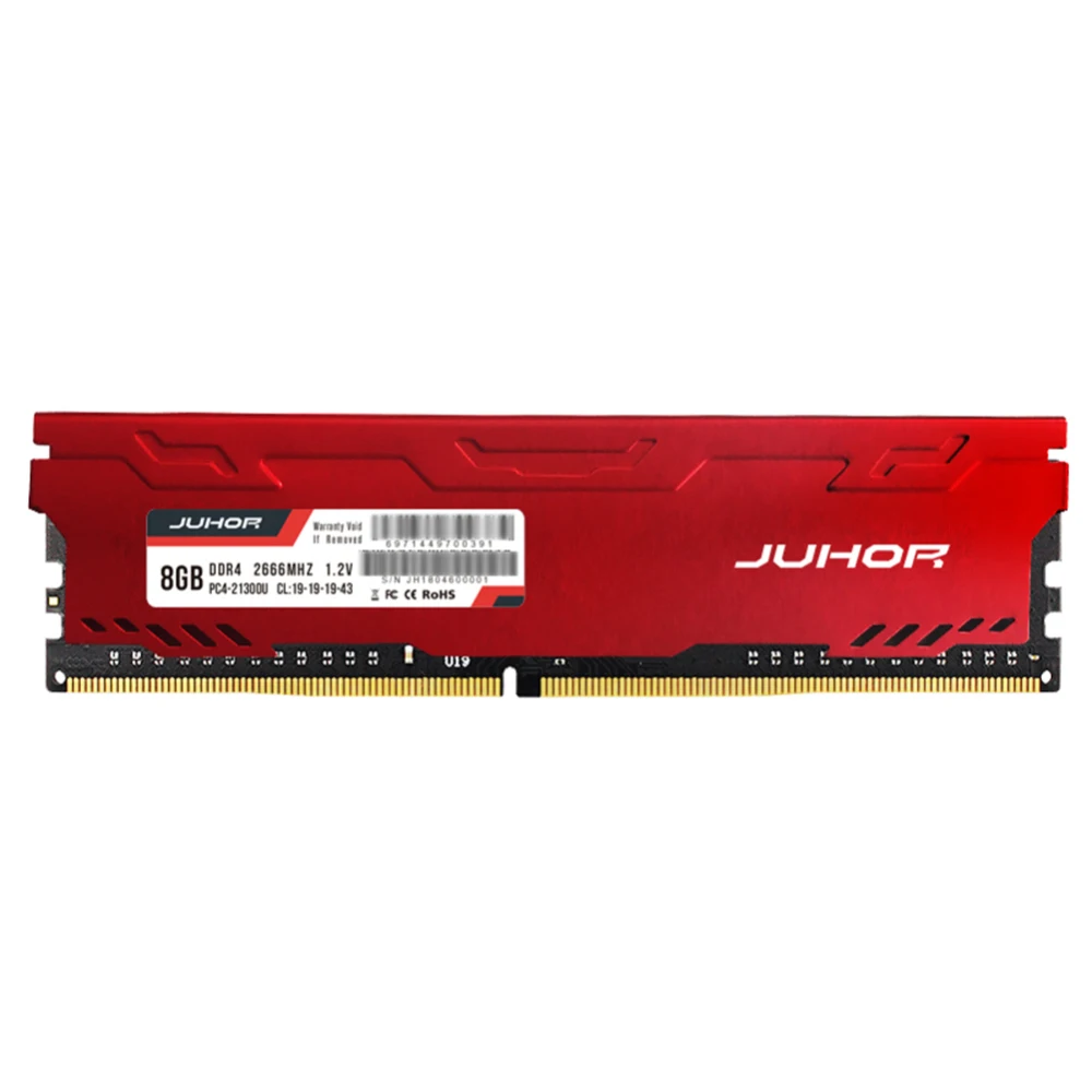 JUHOR красный цвет DDR4 настольная Память ram 8 Гб 16 г DDR4 2666 МГц PC4-21300 288pin оперативная память