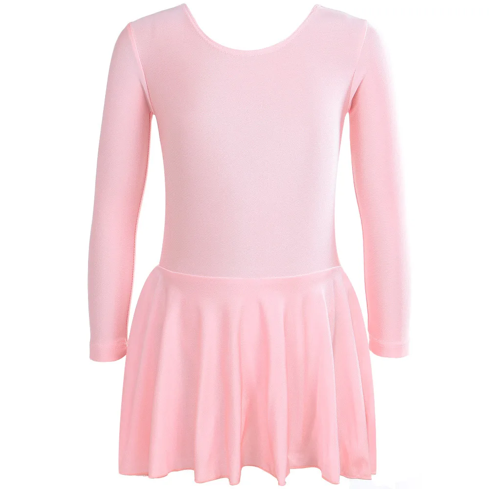 

BAOHULU Ballerina Girls Leotards Dress Gymnastics Leotards Skate Dress Tutu Ballet Long Sleeve Ballet Dance Wear Tights 4-14Y