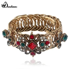 

Duohan new style Women charm Bracelets & Bangles vintage Gold Color Resin Vintage Bangles Cuff Jewelry best gift for girl BA0374