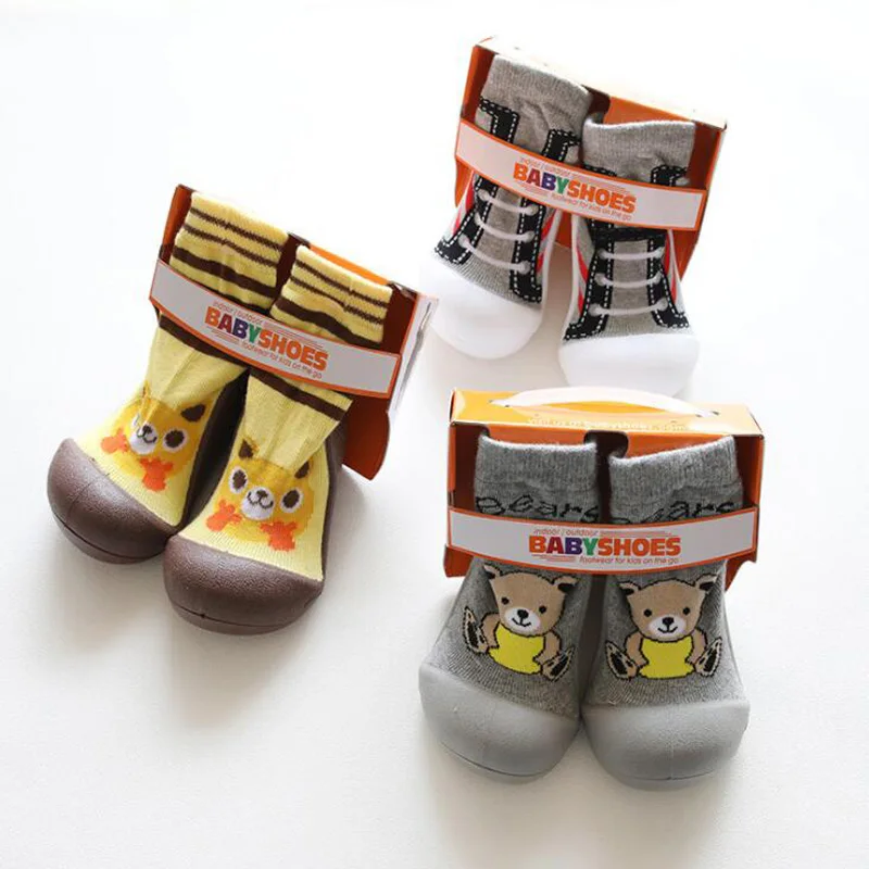 Новые детские дышащие нескользящие носки с мягкой подошвой носки с героями мультфильмов для малышей 0-1-3 лет