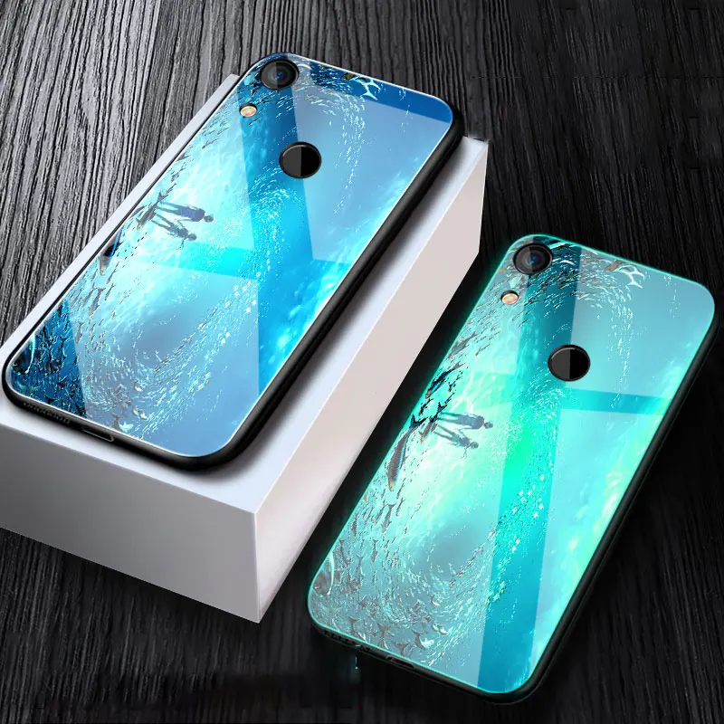 BFOLLOW светящийся чехол для huawei Honor 8A 8C/V20/Y9 2019 Стекло задний жесткий |