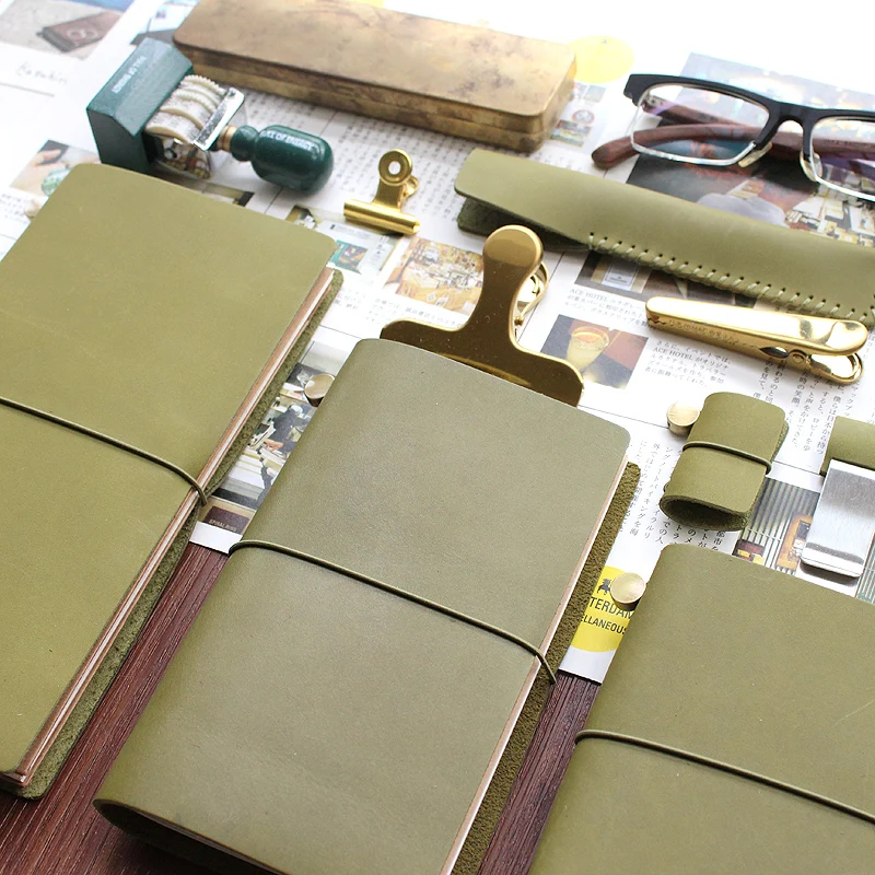 Fromthenon Vintage Notebook Diary Olive Green Leather Planner 2019 Agenda Retro Pen Holder Clip For Midori Travelers Notebook Fromthenon Vintage Notebook Diary Olive Green Leather Planner 2019 Agenda Retro Pen Holder Clip For Midori Travelers Notebook