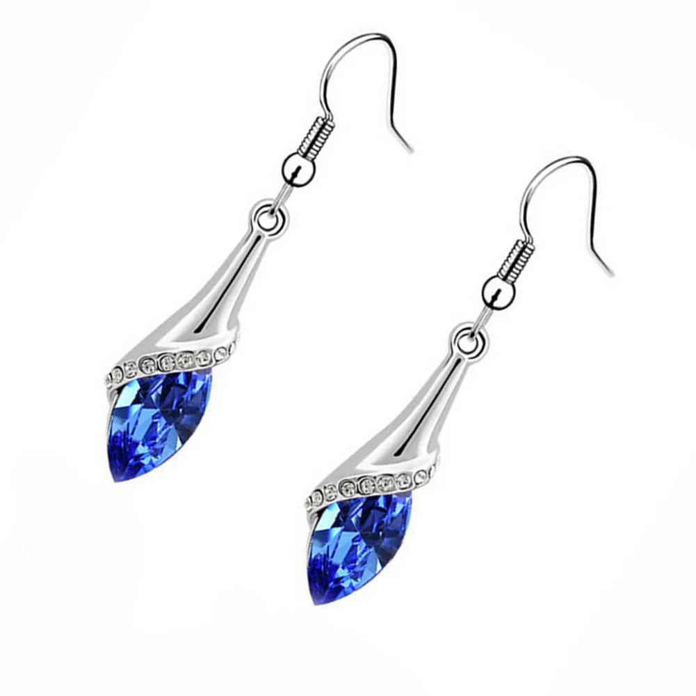 

Promotion Angel Eyes Tear Water Drop Brithday Gifts Austrian Crystal Pendant Necklace Earrings Jewelry Sets