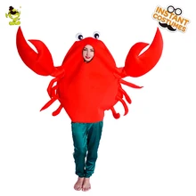 

2018 New Design Red Crab Mascot Costume Unisex Adult Funny Crab Emoji Cosplay Fancy Dress Carnival Party Cute Crab Emoticon Suit