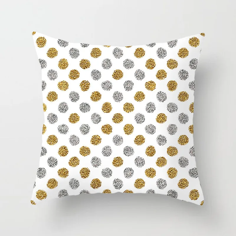 Bronzing Gold Cushion Cover Printed Geometric Pillowcase Lines Trees Throw Pillow Covers Decorative Sofa Homewares Decor 45*45cm