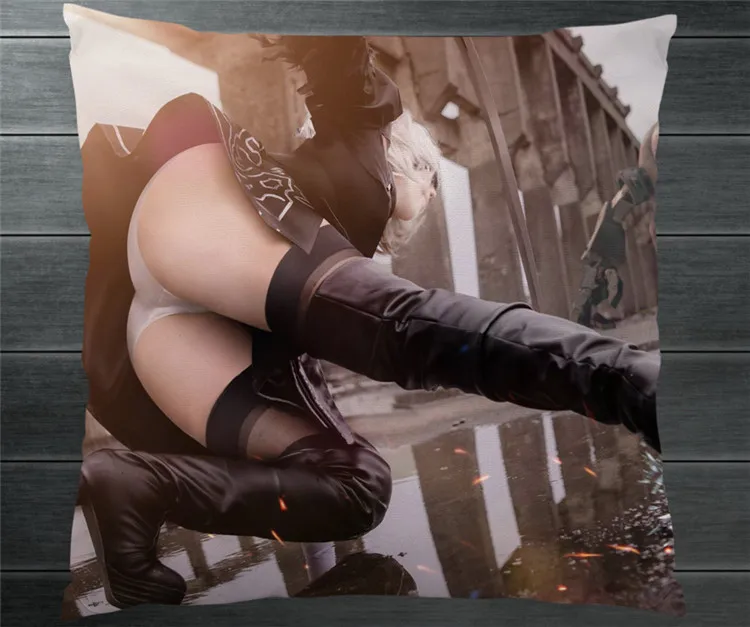 NieR Automata YoRHa 2B Тип B сексуальный двухсторонний 40x40 см чехол подушка подарок для