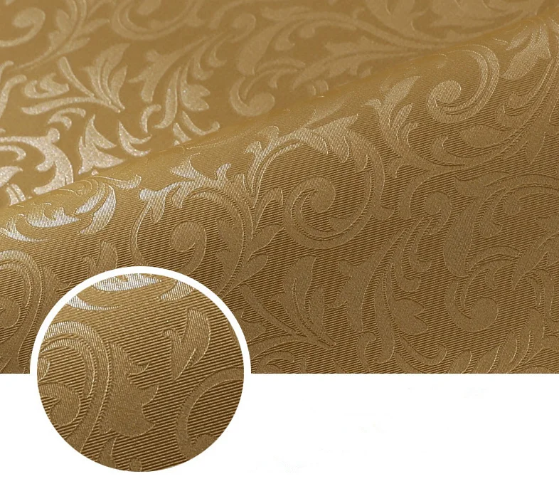  Luxury Round Table Cloth Top Damask Jacquard Waterproof Dining Table Cover Mat for Home Kitchen Din