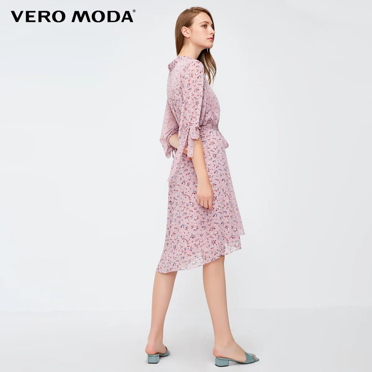 Vero Moda женское винтажное платье на шнуровке с 1/2 рукавами и декоративными пуговицами | 3183SZ505