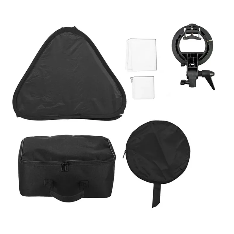 

High Quality 80x80cm Foldable Portable Flash Softbox Kit + S-Type Bracket Bowens Mount for Photo Studio Photography