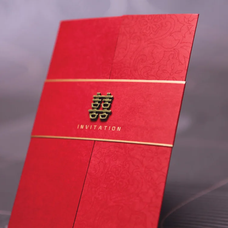 25pcs Red Wedding Invitations Wedding Invitation Cards