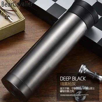 

BearCavalier Stainless Steel Vacuumcup Upscale Thermo Mug Travel Thermal Insulated Tumbler Thermo Coffee Cup OFFICE CUP Bottles