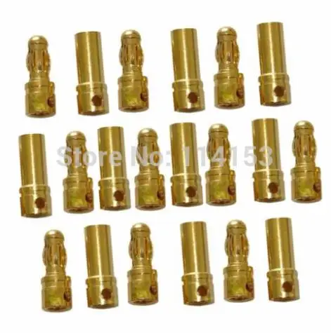 

10pairs 3.5mm Gold Bullet Connector plug Align Trex 450 250 Male Female 3MM