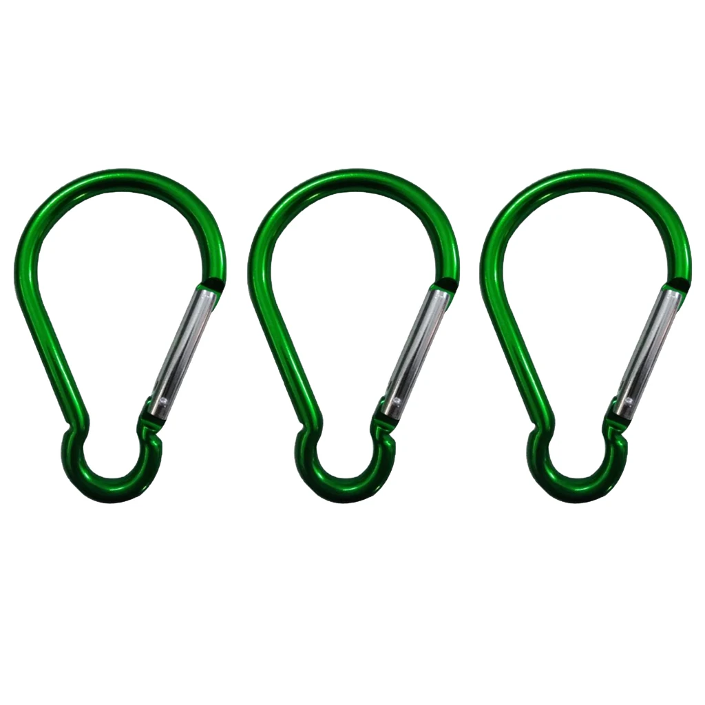 MagiDeal 15pcs Multiuse Camping Keychain Carabiner Key Holder Sports Backpack Buckle Aluminum Keychain Carabiner