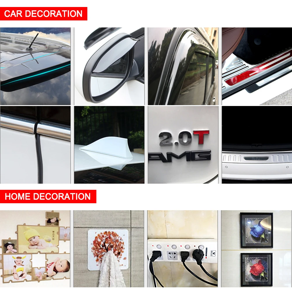 800 3 m Double Sided Adhesive Tape Acrylic Transparent No Traces Sticker for LED strip Car Fixed Phone Tablet Fixed (9)