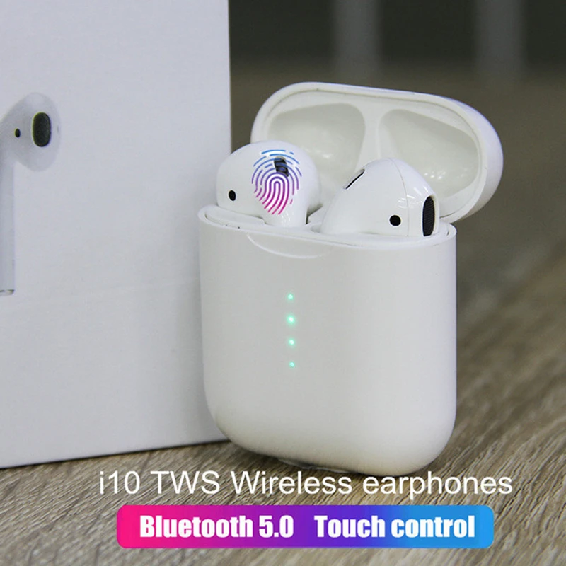 Original i10 air pods TWS max case Wireless Bluetooth 5.0 bass stereo earbud for apple ear pods meizu pop xiaomi airdots flypods