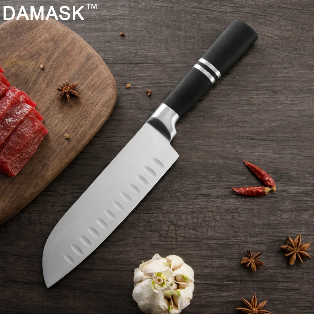 

DAMASK Chef Slicing Bread Santoku Utility Paring Knife Sushi Sashimi Fish Vegetable Fruit Salmon Knife Kitchen Knives Set Tools