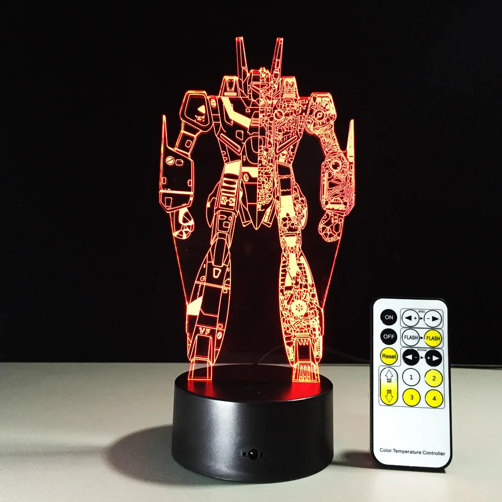 

Transformers 3D Night Light RGBW Changeable Mood Lamp LED Light DC5V USB 3AA Battery Decorative Table Lamp With Remote Control