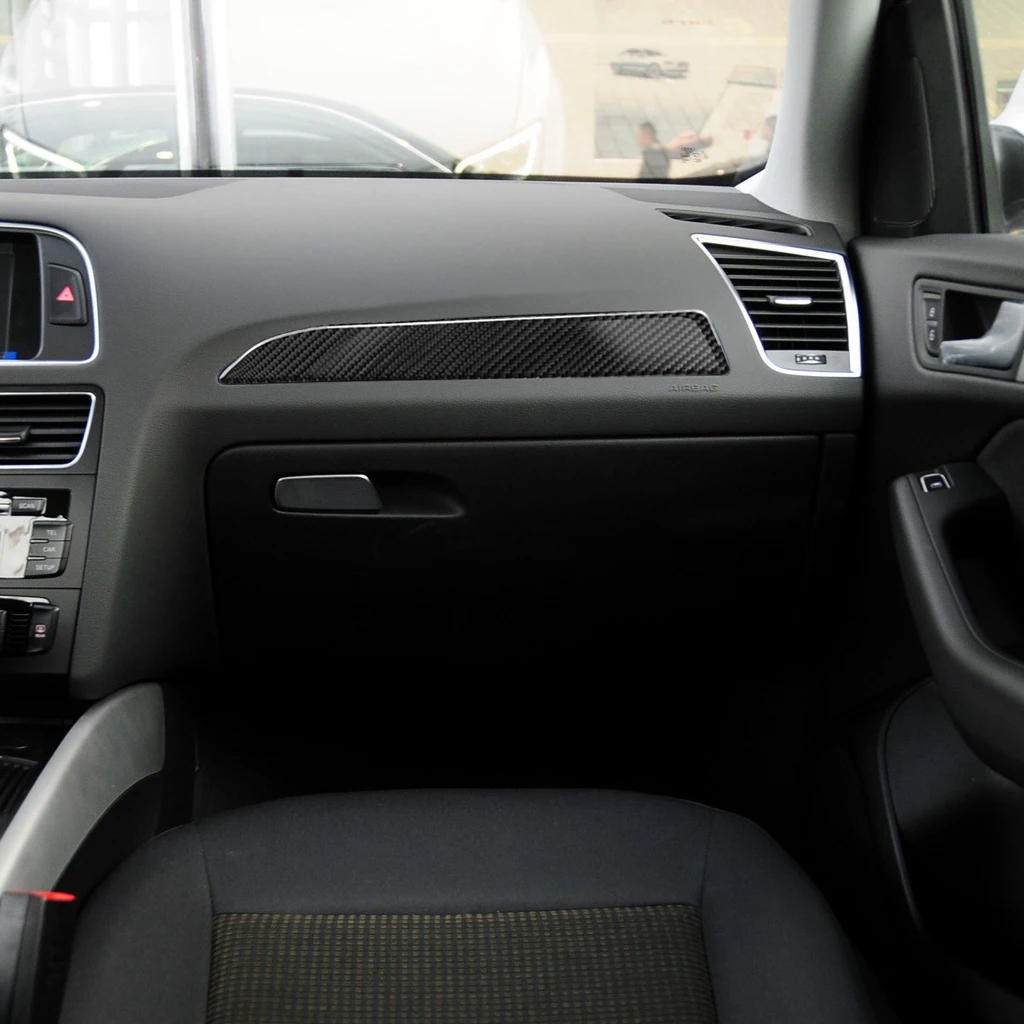 Carbon Fiber Interior Console Panel Stripe Cover Trim For Audi A4 A5 B8