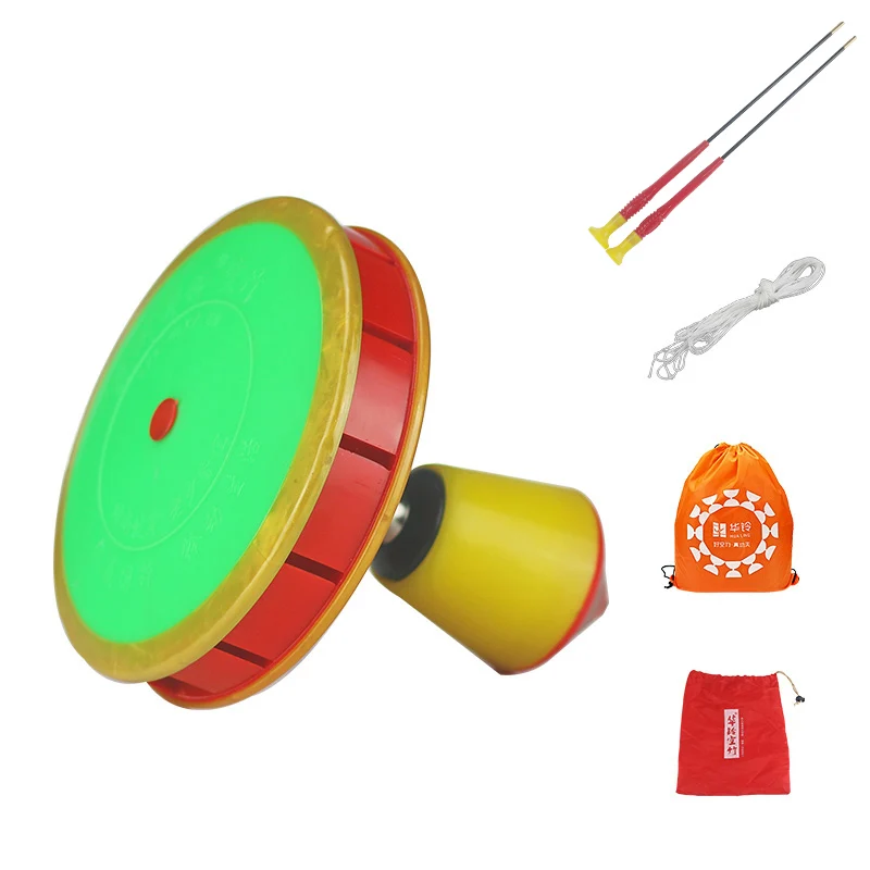 Китайская Асимметричная diabolo 9 игрушка медведи профессиональный набор Diabolo упаковка с сумкой для струн Китай - Цвет: Red and green