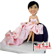 2016 Real Anime Brinquedos wedding Toys Custom Figure Wedding Gift Statue Bride And Groom Sculpture Polymer Clay Holiday Gifts