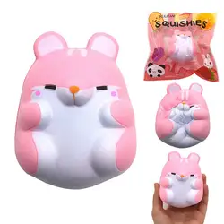 Kawaii Squishy антистресс мультфильм Хомяк ПУ Супер медленный отскок моделирование хлеб кулон хомяк Squishi красиво упакованы