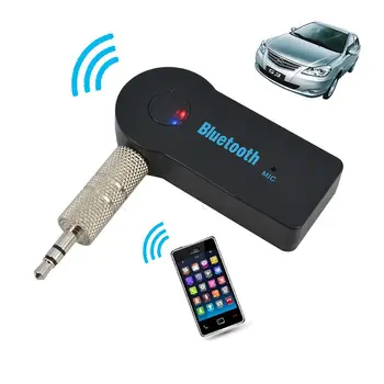 

Handfree Car Bluetooth Music Receiver Universal 3.5mm Streaming A2DP Wireless Auto AUX Audio Adapter With Mic For Phone MP3