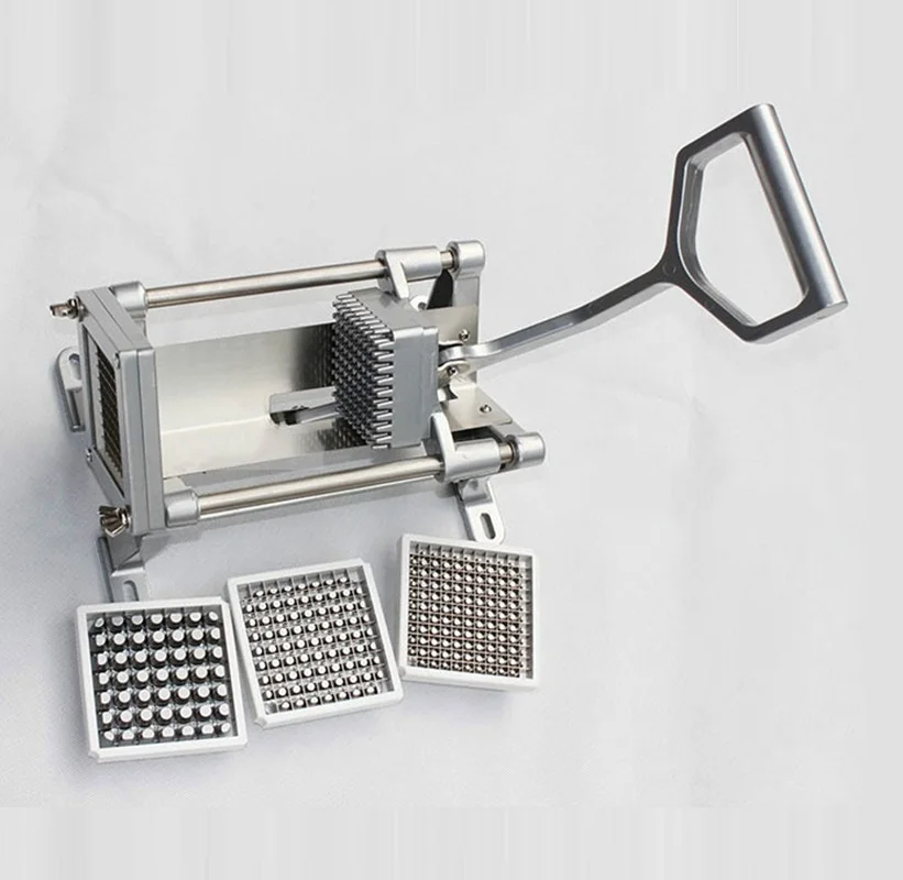  Stainless Steel French Fry Cutter Potato Chips Chopper Fruit Vegetable Shredder Cutting Machine Wit - 1000007082812