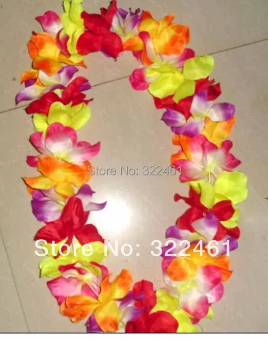 

50pcs/lot Wreath party& Festive supplies hawaiian flower lei garland/hawaii cheerleading products hawaii necklace Free