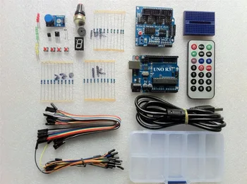 

[Sintron] NEW! Arduino Uno R3 Board Starter Kit + Sensor Shield + PDF file