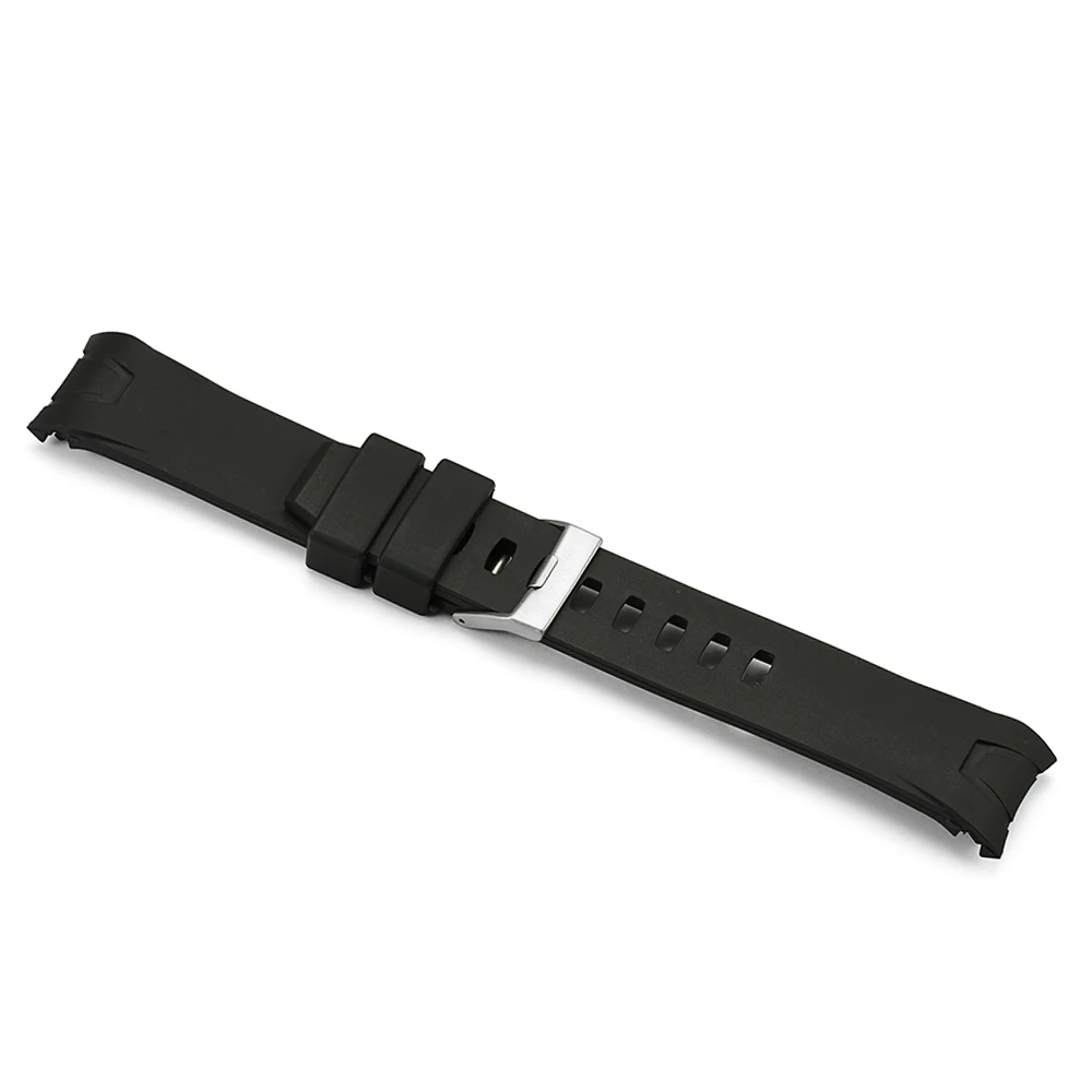 IStrap 22 мм черный резиновый ремешок для часов с изогнутым концом сменный Omega Seamaster