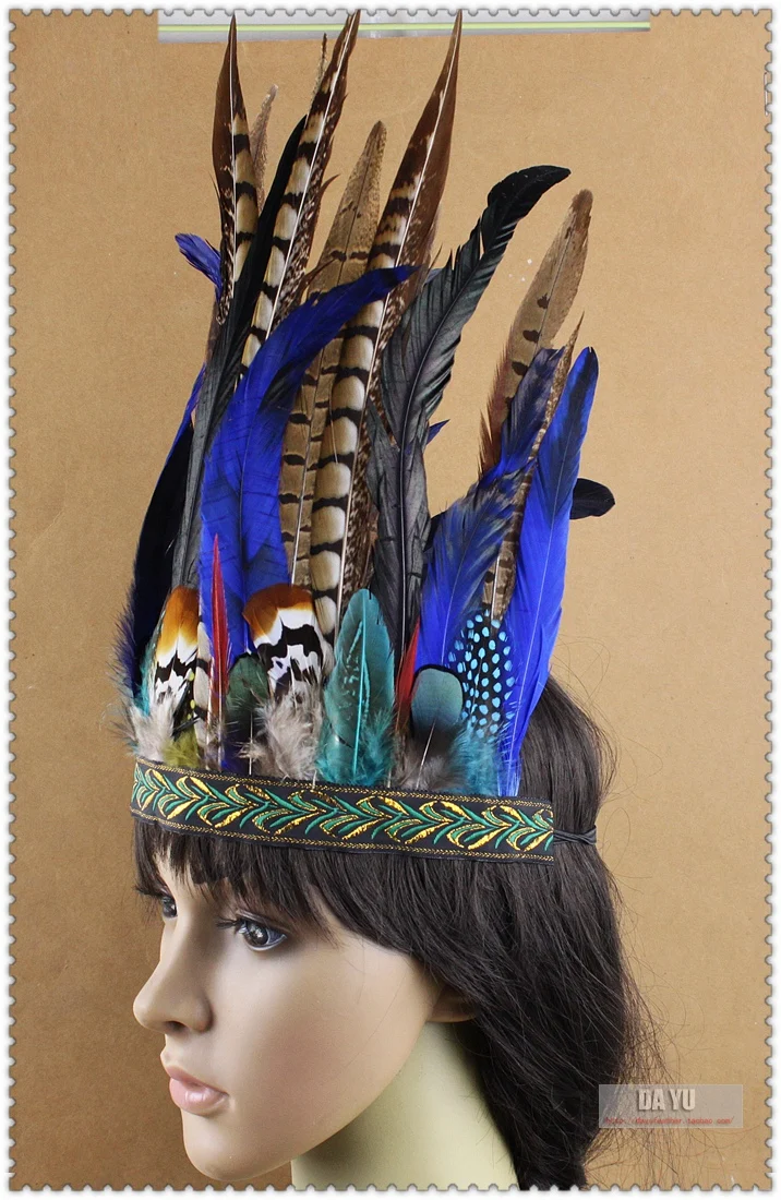 Перья из Индии костюмы для головного убора ручной работы перьев головной убор