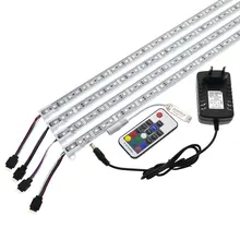 Светодио дный бар свет 5050 RGB 50 см IP68 SMD36 светодио дный жесткой полосы бассейн DC 12 В с коммутатором мощность адаптер