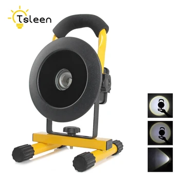 

TSLEEN LED Flood Light 30W Floodlight Waterproof IP65 Outdoor Spotlight Garden Camping Fishing Lamp +18650 Rechargeable Battery