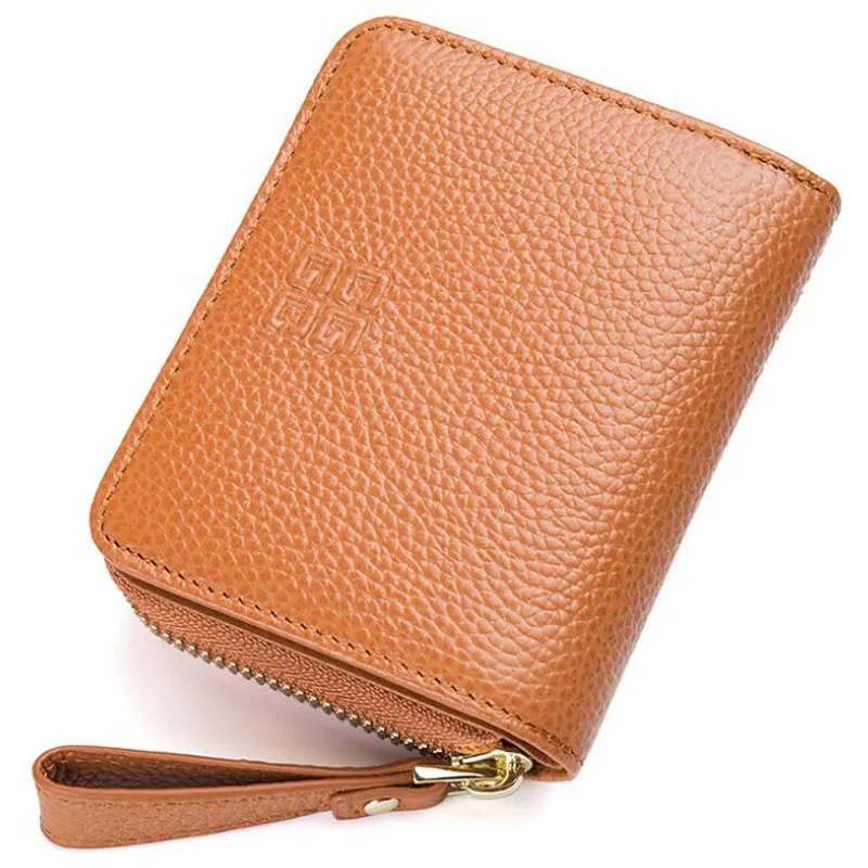 

Women wallet new European and American fashion luxury first layer leather wallet female Short style printed coin purse card pack