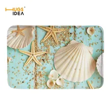 HUGSIDEA скандинавские украшения для дома Морская звезда в виде ракушки 3D принт ковры для гостиной Открытый коврик у входной двери Детская комната коврики