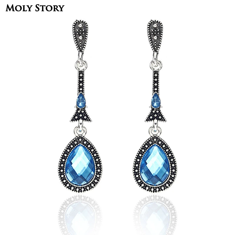 Fashion Cheap Shiny Crystal Earrings For Women drop design long