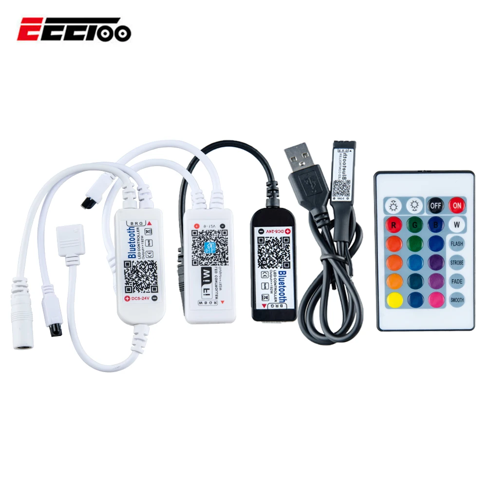 DC 5V 12V 24V Mini USB Bluetooth WiFi LED RGB RGBW Controller IOS