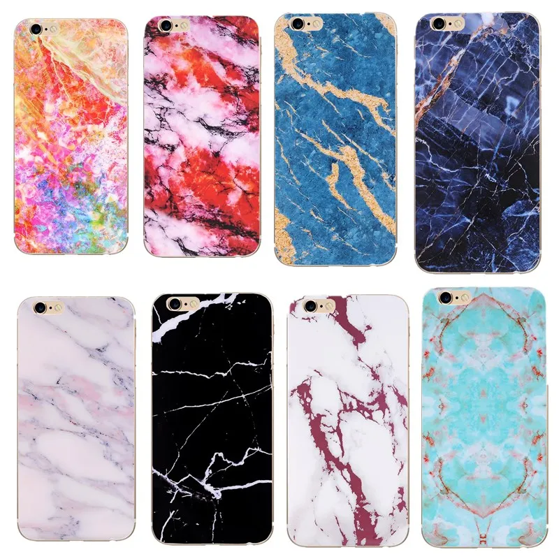 

Mobile Marble Case For iPhone 7 Plus Stone Image Phone Cases Ultra Thin Soft TPU Back Cover For iPhone7 8 Plus 6 6s se 5 x 5s