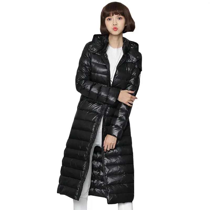 

2018 new Womens Plus Size Autumn Winter Down Jacket Parkas Lengthen Warm White Duck Down Feather Coat Jacket Female LJ906