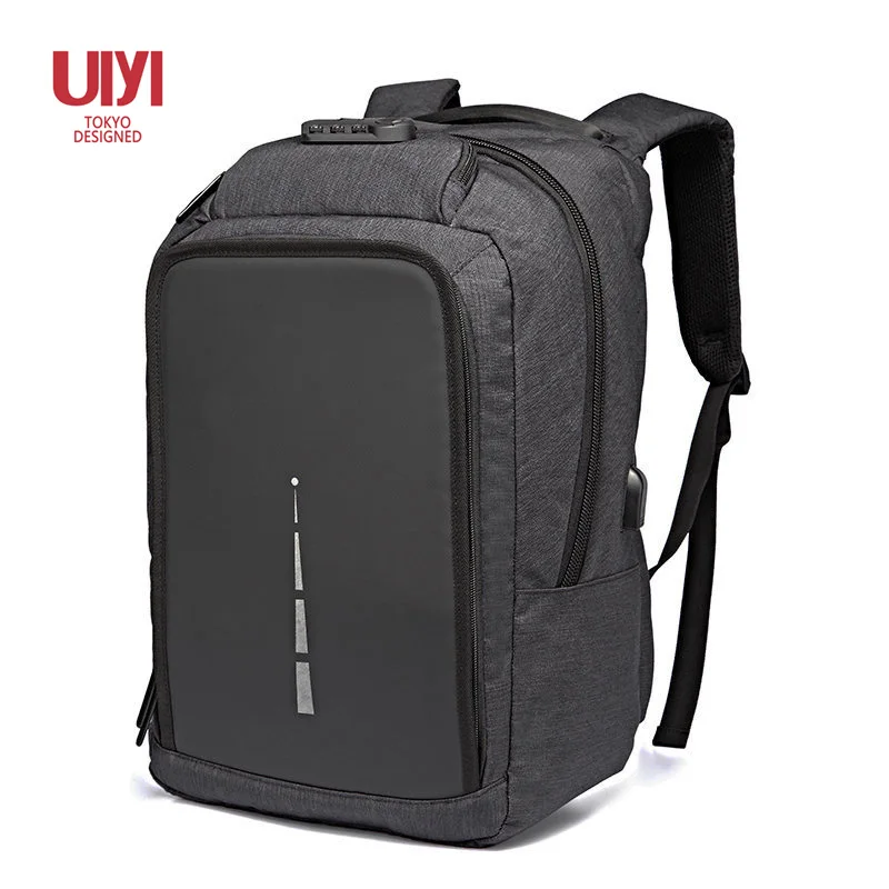 

New waterproof canvas backpack men USB charging trend travel fashion casual multi-function security