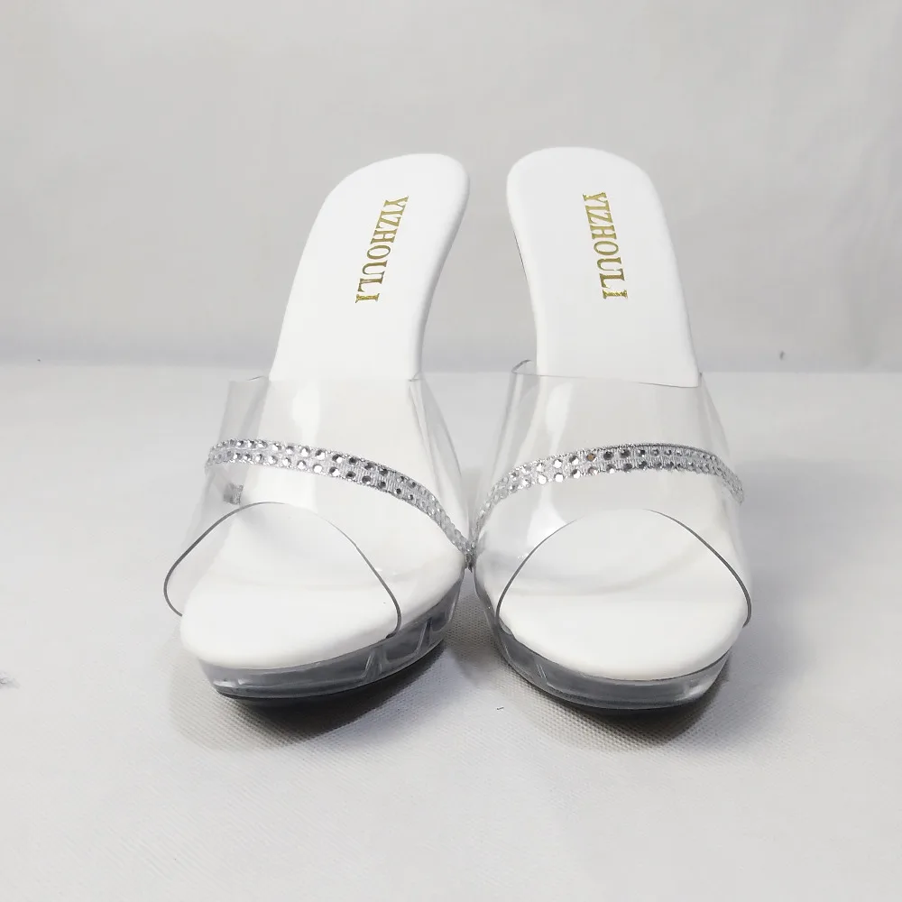 Туфли женские прозрачные на высоком каблуке 5 дюймов 13 см|stripper shoes|rhinestone stripper
