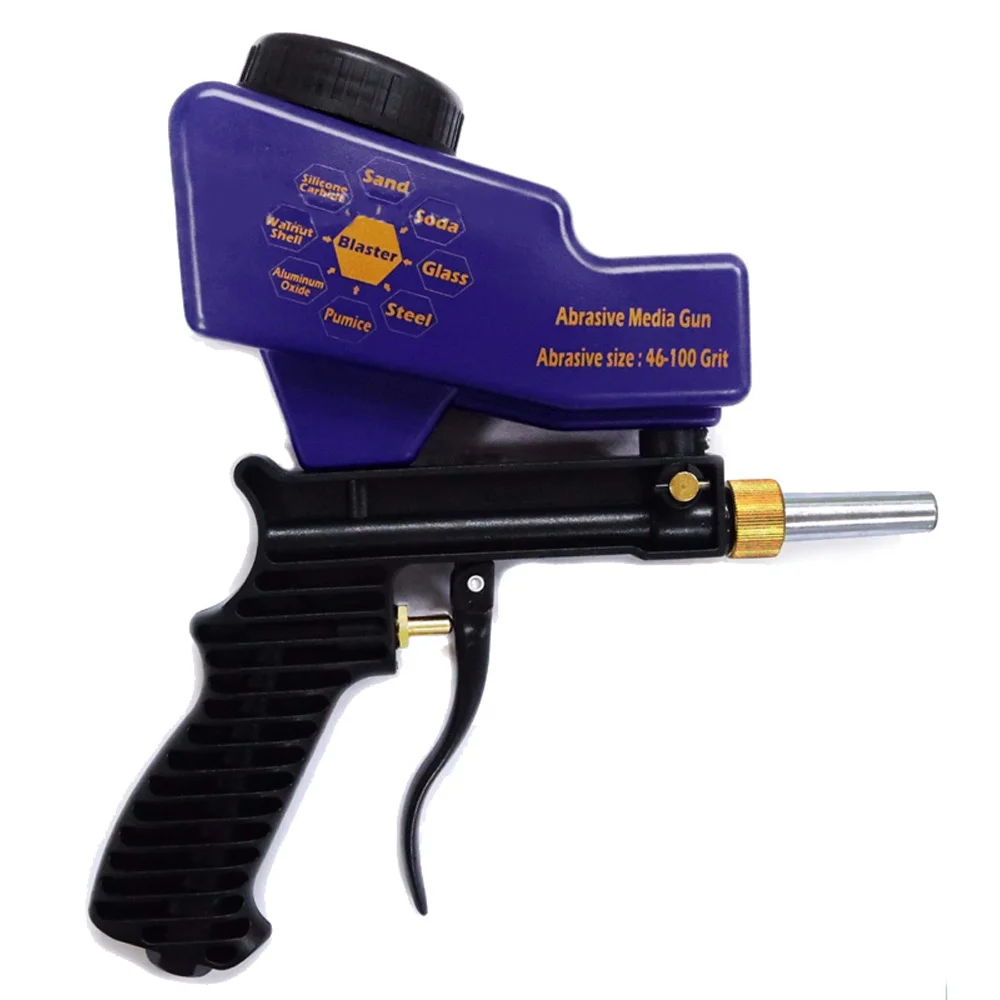 

Black/Blue Sand Blaster Spray polishing Adjustable Replace Remover Tools Workshop Equipment Portable Gravity Small