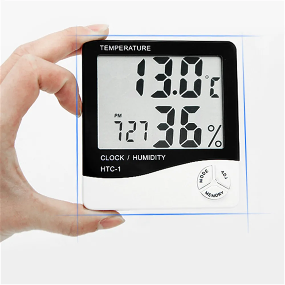 Alarm Clock Indoor Room LCD Electronic Temperature Humidity Meter Digital Thermometer Hygrometer Weather Station07