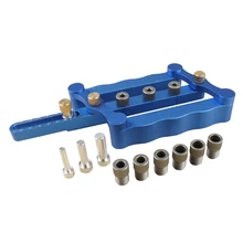 Free Shipping Wood Straight Hole Precise Drilling Dowel Jig Kit