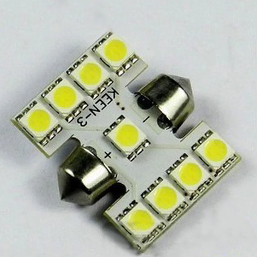 

1pc 31mm Double Sharp 5050 9SMD LED Lamp Car Licence Plate Light Auto housing Interior Dome lamps Reading Lights