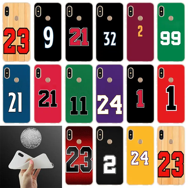 

Phone Case Funny basketball number design For Xiaomi Redmi Note 7 6 5 4x redmi 7 6pro 6a s2 5a 4a 4x 5plus y3 Soft Cover Coque